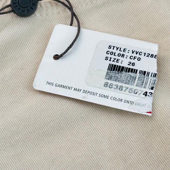 ADRIANO GOLDSCHMIED THE LEGGING SUPER SKINNY CORDUROY PANTS IN CREAM NWT SIZE 26 - Picture 10 of 16